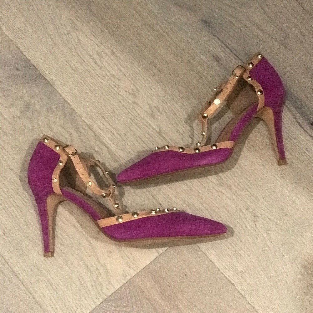 Halogen height purple heels
